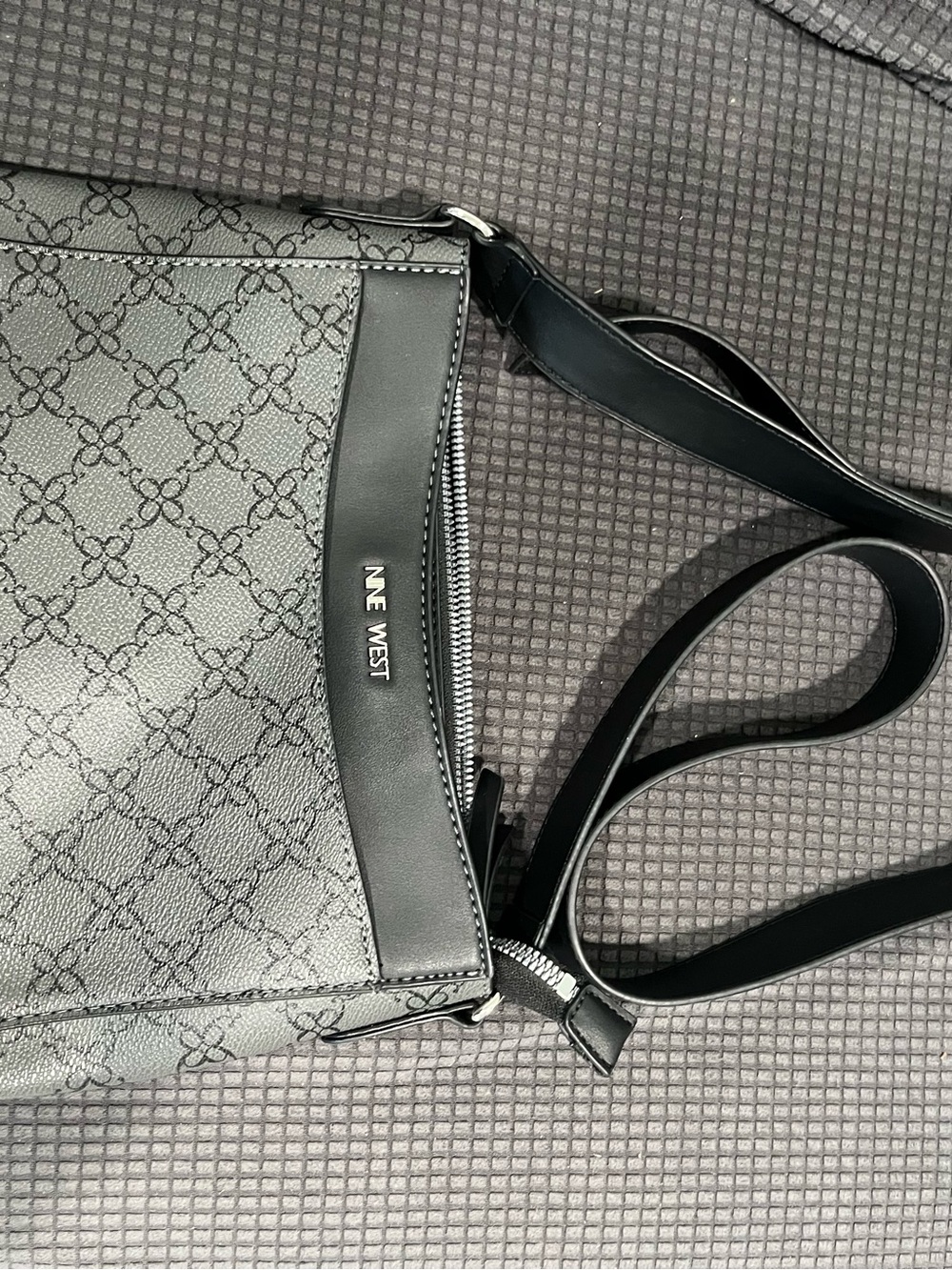 Nine West Black Patterned Crossbody Bag